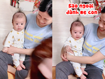 Bé trai bênh mẹ chằm chằm khi bà ngoại dọa đánh