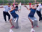Người phụ nữ tập thể dục bằng vũ điệu xương khớp