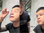 Chồng lấy nước nhỏ mắt vờ khóc để vợ thương khi bị đổ trộm tiền