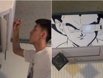 Chàng trai trang trí máy lạnh phong cách Vegeta