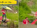 Cần thủ tiếc hùi hụi vì để sổng cá khủng