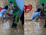 Chị gái phản xạ xuất thần đỡ em leo võng thoát cú ngã đau