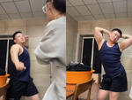 Anh chồng có pha xử lý cực mượt khi định bật 'nóc nhà'