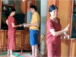 Vợ nhún nhảy sung sướng khi chồng đưa lương
