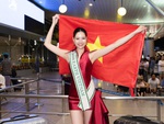 Cao Ngọc Bích rạng rỡ lên đường dự thi Miss Earth 2024