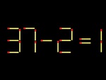 Thử tài IQ: Di chuyển một que diêm để 37-2=1 thành phép tính đúng