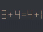 Thử tài IQ: Di chuyển một que diêm để 3+4=4+1 thành phép tính đúng