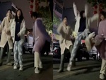 Cô gái ngã dập mông khi quay video đu trend