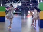 Cô gái trượt patin ngã dập mông vì mải tạo dáng