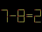 Thử tài IQ: Di chuyển một que diêm để 7-8=2 thành phép tính đúng