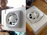 Chàng trai chế quạt hơi nước bằng thùng xốp để tránh nóng