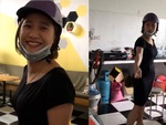 Cô gái 'não cá vàng' đi tìm mũ bảo hiểm đang đội trên đầu