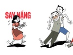 Người đàn ông đang ở trong nhà cũng bị say nắng