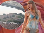 Hàng chục nghìn khán giả phủ kín ngọn đồi để 'xem chùa' Taylor Swift diễn