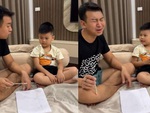 Bố trẻ muốn rối loạn tiền đình khi dạy con học toán