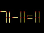 Thử tài IQ: Di chuyển một que diêm để 71-11=11 thành phép tính đúng