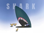 Ấn tượng với bức tranh shark lùa gà