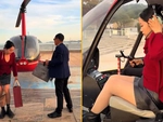 Hai anh em tự lái trực thăng về quê vì lo tắc đường