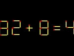 Thử tài IQ: Di chuyển một que diêm để 82+8=4 thành phép tính đúng
