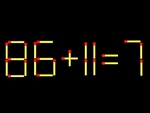 Thử tài IQ: Di chuyển một que diêm để 86+11=7 thành phép tính đúng