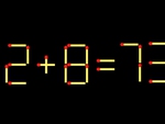 Thử tài IQ: Di chuyển một que diêm để 12+8=73 thành phép tính đúng