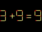 Thử tài IQ: Di chuyển một que diêm để 9+9=9 thành phép tính đúng