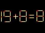Thử tài IQ: Di chuyển một que diêm để 19+8=8 thành phép tính đúng