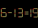Thử tài IQ: Di chuyển một que diêm để 6-13=19 thành phép tính đúng