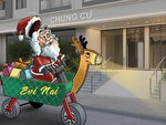 Ông già Noel gặp khó vì đi xe điện