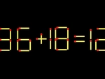 Thử tài IQ: Di chuyển một que diêm để 86+18=12 thành phép tính đúng