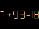Thử tài IQ: Di chuyển một que diêm để 7+93=18 thành phép tính đúng