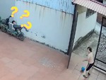 Mẹ hoảng hốt tìm con nhỏ trốn trong góc sân