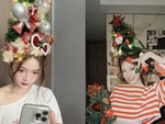 Đu trend buộc tóc cây thông Noel trước thềm Giáng sinh
