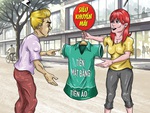So sánh chiếc áo mua online và chiếc áo ở shop mặt tiền
