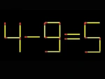 Thử tài IQ: Di chuyển một que diêm để 4-9=5 thành phép tính đúng