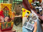 Khui giỏ quà Tết 300.000 đồng ra toàn đồ giả