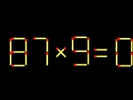 Thử tài IQ: Di chuyển một que diêm để 87x9=0 thành phép tính đúng