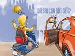 Mở cửa ô tô bất cẩn còn đòi bồi thường 3 triệu đồng!