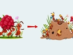 Hình ảnh con kiến chăm chỉ giúp ta nhớ đến câu tục ngữ nào?