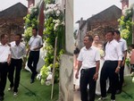 Màn rước dâu nhanh chưa từng thấy, mọi người còn nhắc nhở nhau đi chậm cho nó lâu