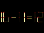 Thử tài IQ: Di chuyển một que diêm để 16-11=12 thành phép tính đúng