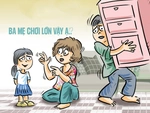 Phụ huynh chơi lớn sắm nguyên cái tủ để đựng đồng phục