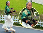 'Bà ngoại' 68 tuổi chơi trượt ván hơn cả thanh niên