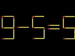 Thử tài IQ: Di chuyển một que diêm để 9-5=5 thành phép tính đúng