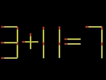 Thử tài IQ: Di chuyển một que diêm để 3+11=7 thành phép tính đúng