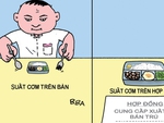 Suất cơm bán trú trên hợp đồng và trên thực tế