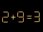 Thử tài IQ: Di chuyển một que diêm để 2+9=3 thành phép tính đúng