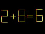Thử tài IQ: Di chuyển một que diêm để 2+8=6 thành phép tính đúng