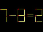 Thử tài IQ: Di chuyển một que diêm để 7-8=2 thành phép tính đúng