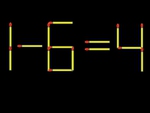 Thử tài IQ: Di chuyển một que diêm để 1-6=4 thành phép tính đúng